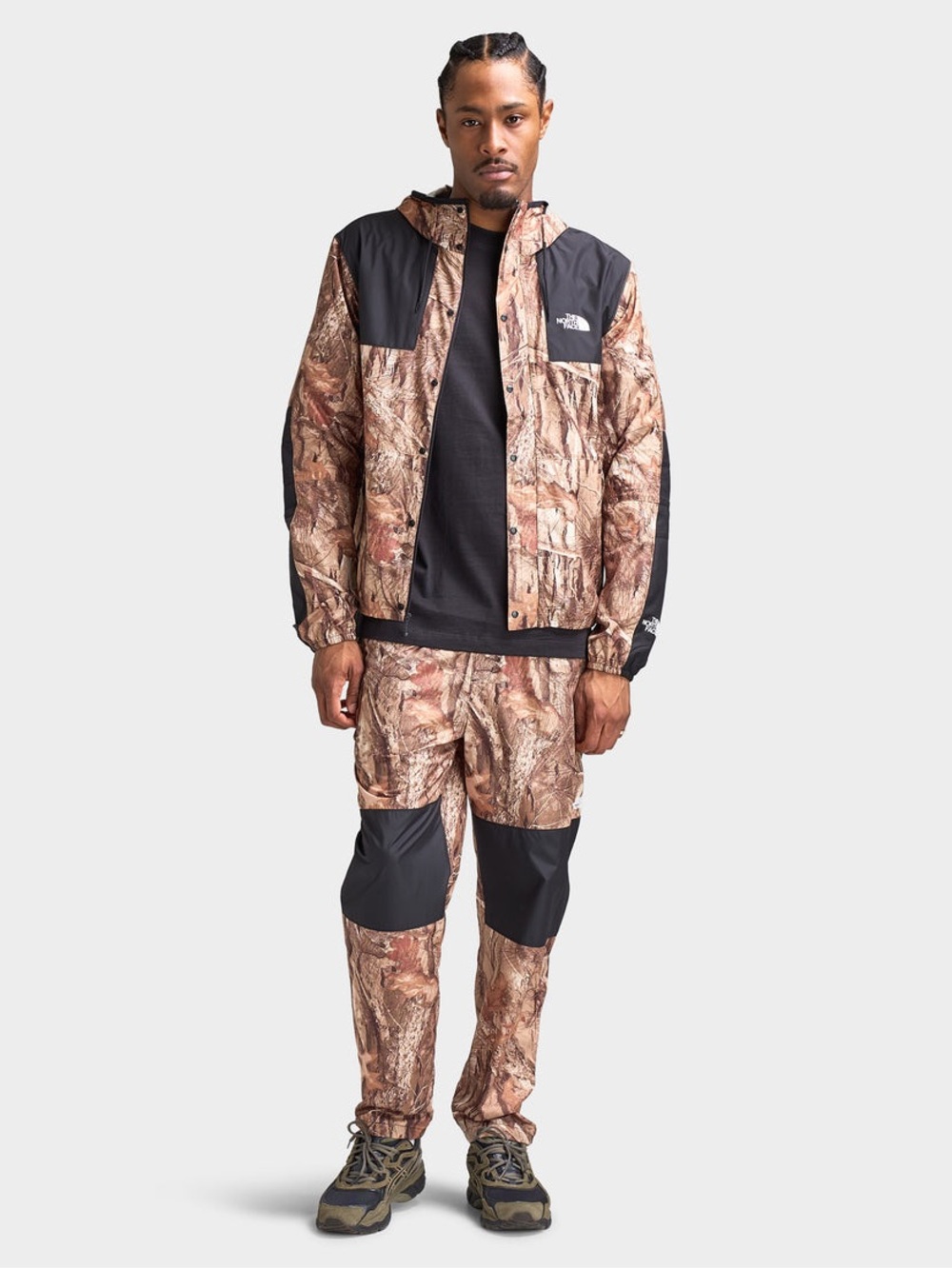 The North Face Men’s Camouflage Hooded Windbreaker Jacket & Pants Set men’s smal